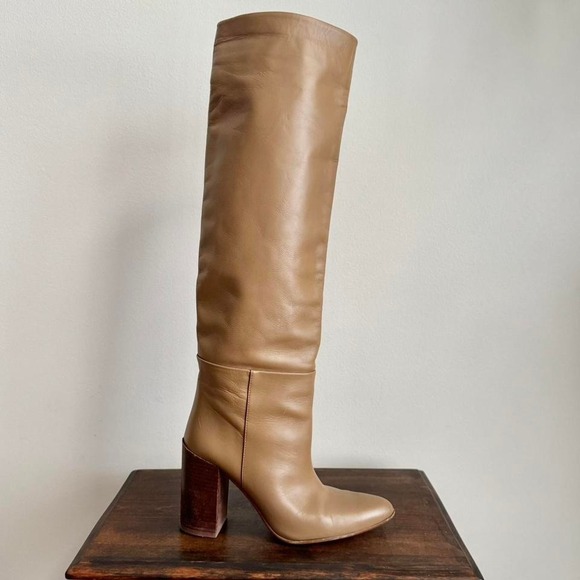 Zara Shoes - ZARA Knee High Leather Boot Size 39 / US 8 Pointed